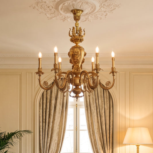 Chambord Brass Candle Chandelier