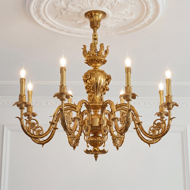 Chambord Brass Candle Chandelier