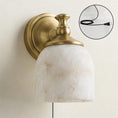 Charger l'image dans la visionneuse de la galerie, Chart Alabaster Plug-in Wall Sconce

