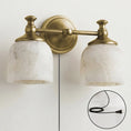 Charger l'image dans la visionneuse de la galerie, Chart Alabaster Plug-in Wall Sconce
