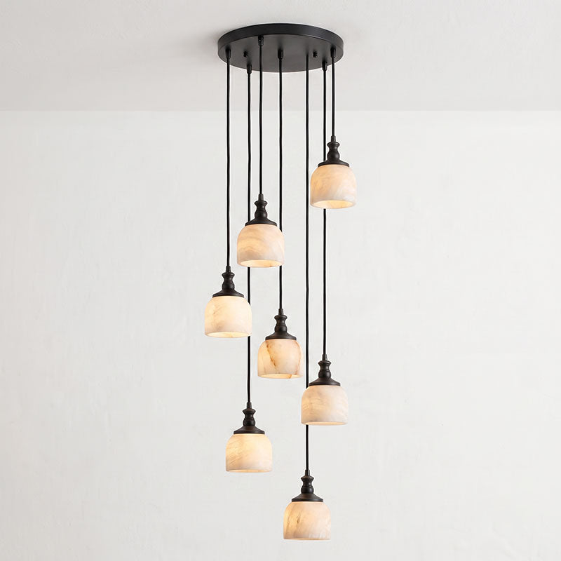 Chart Alabaster Cluster Chandelier