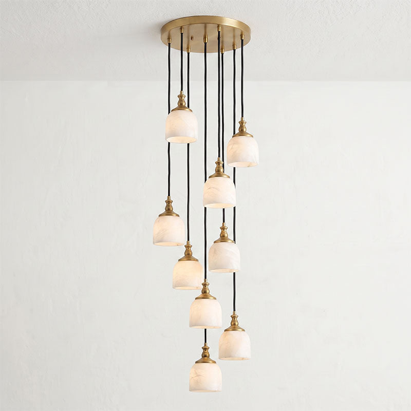 Chart Alabaster Cluster Chandelier