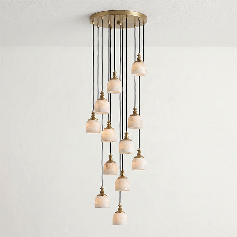 Chart Alabaster Cluster Chandelier