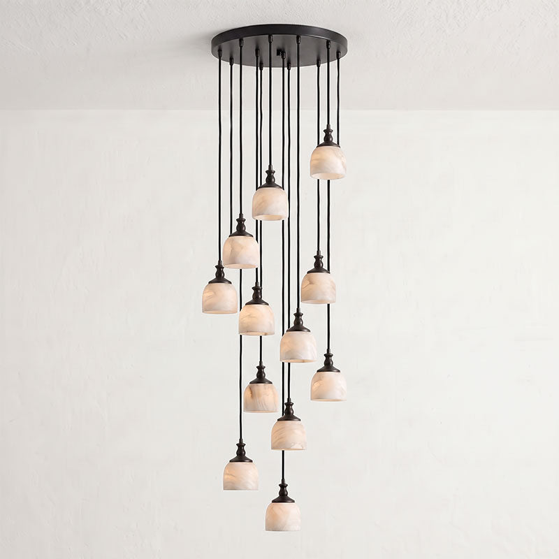 Chart Alabaster Cluster Chandelier