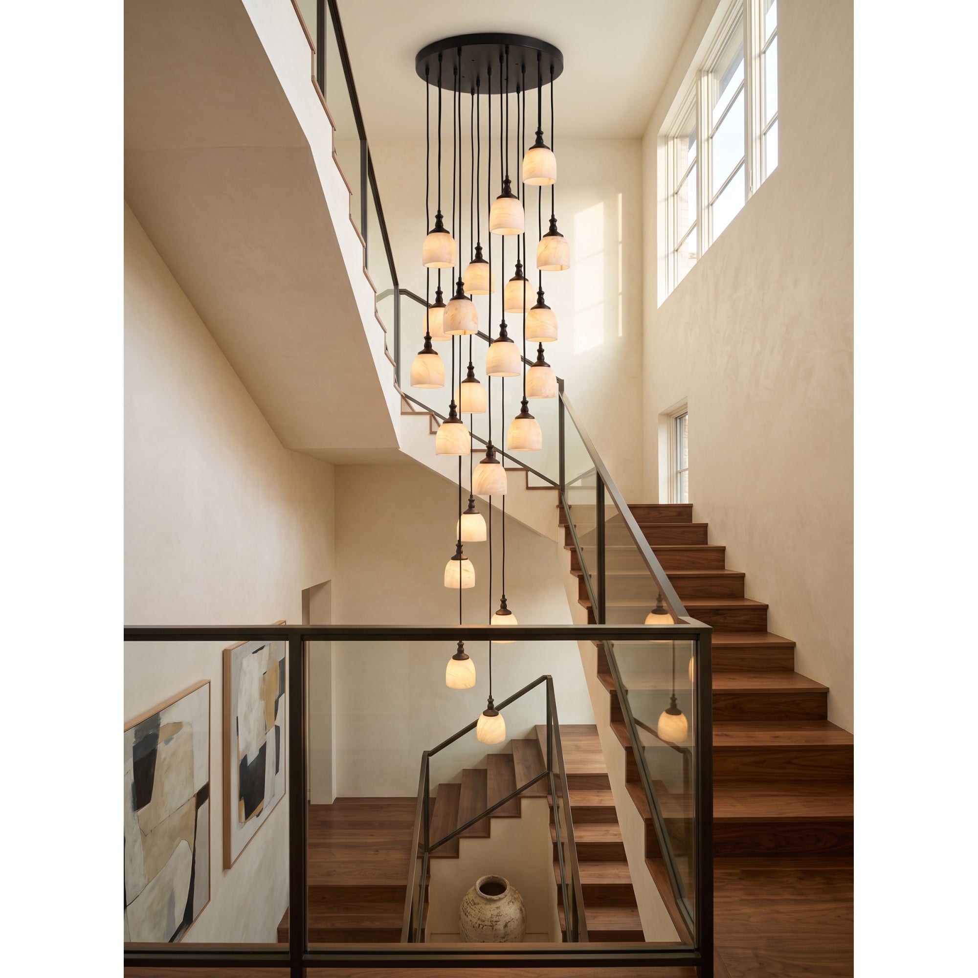 Chart Alabaster Cluster Chandelier