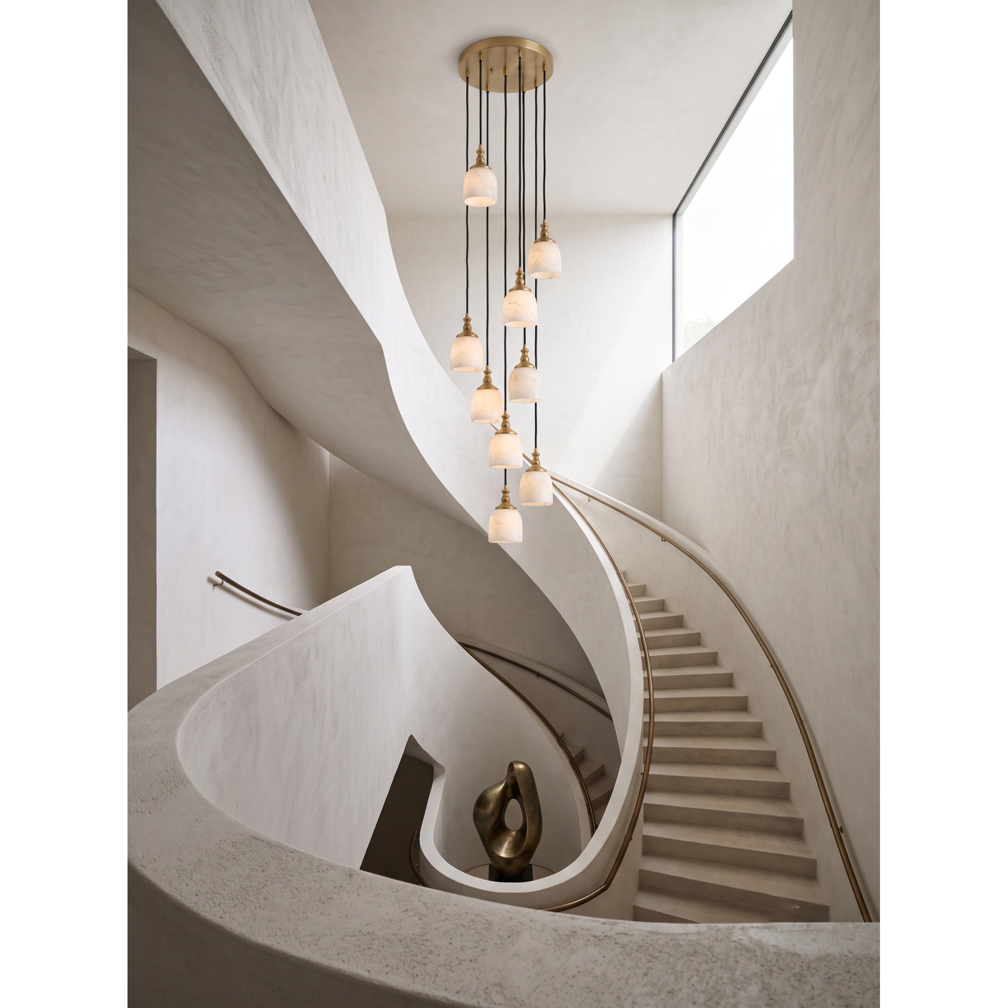 Chart Alabaster Cluster Chandelier