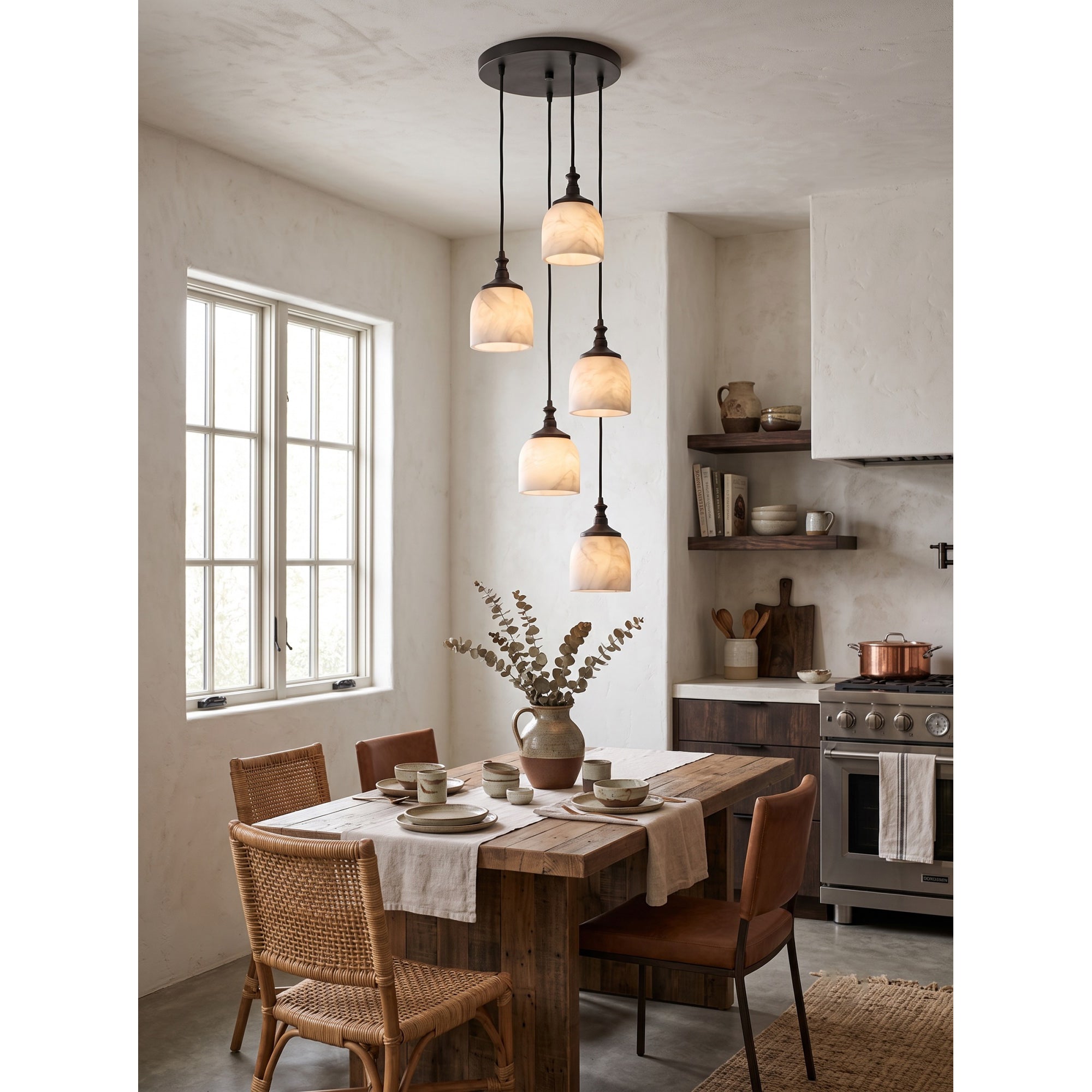 Chart Alabaster Cluster Chandelier