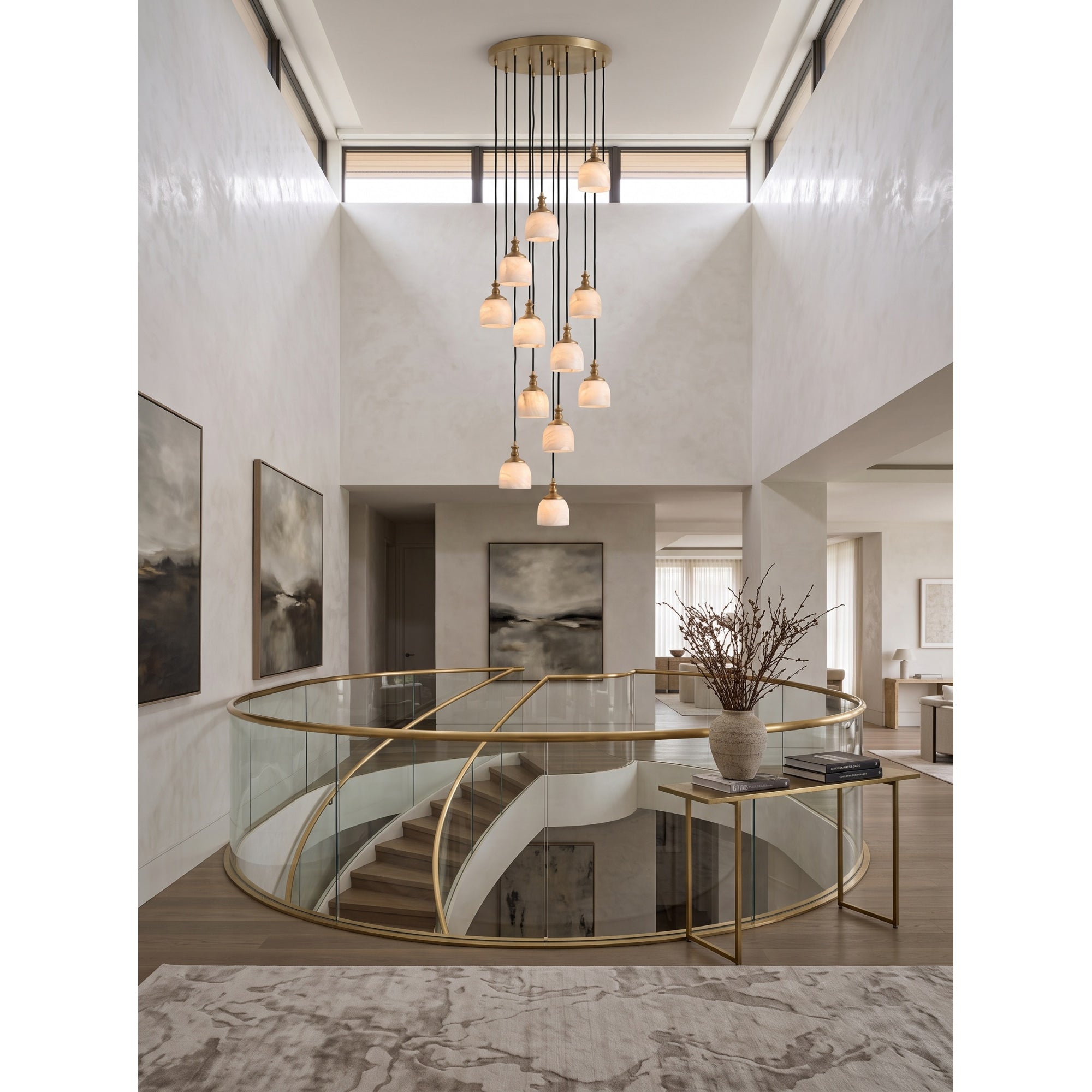 Chart Alabaster Cluster Chandelier