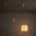 Carregue a imagem na galeria do visualizador, Candeeiro Suspenso em Alabastro Chart com Contrapeso
