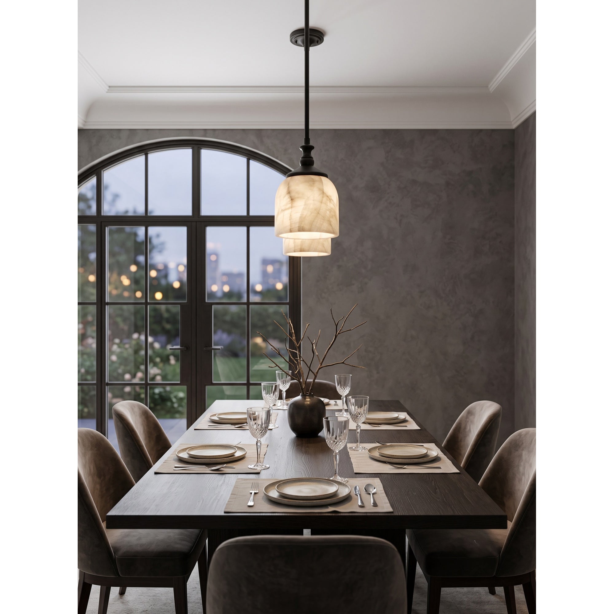 Chart Alabaster Pendant Lamp