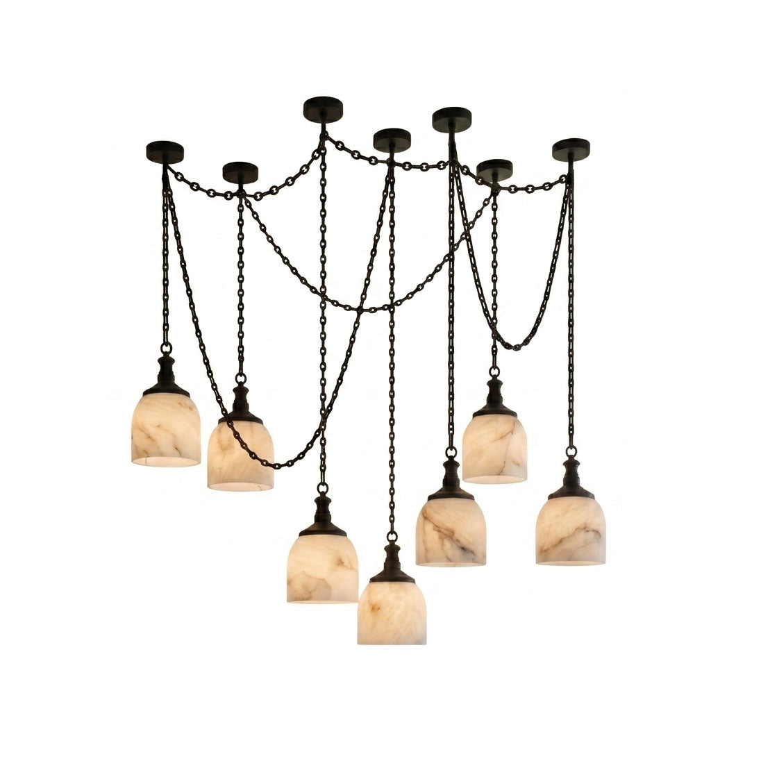 Chart Chain Alabaster Chandelier