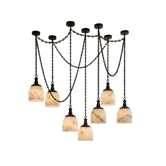 Chart Chain Alabaster Chandelier