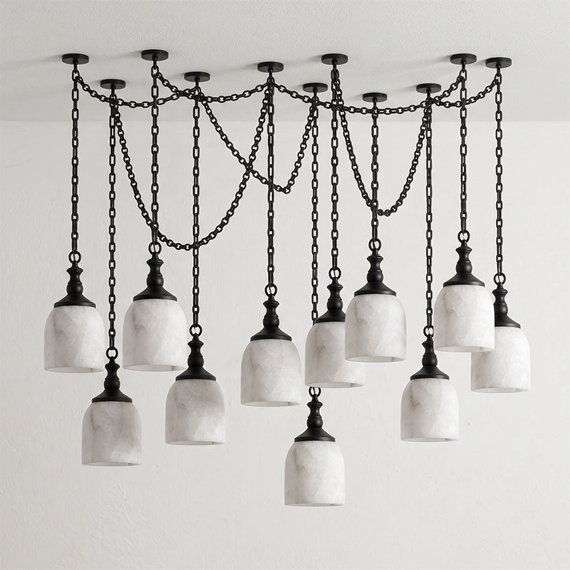 Chart Chain Alabaster Chandelier