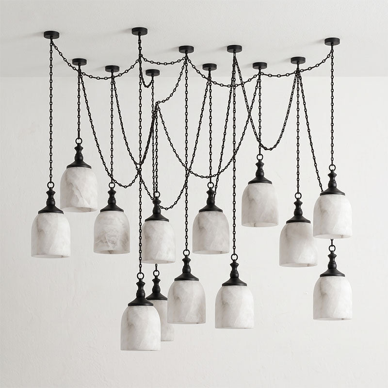 Chart Chain Alabaster Chandelier