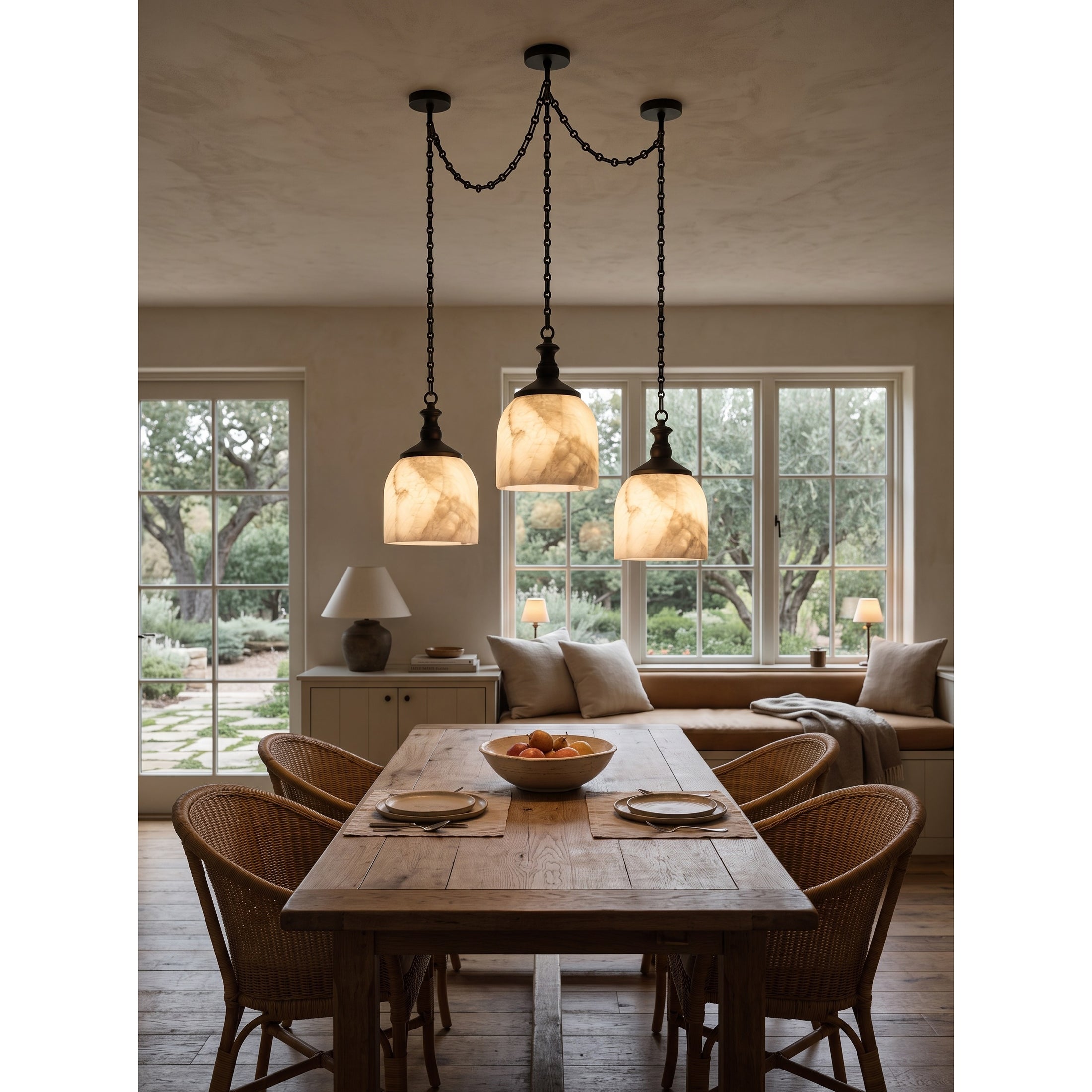 Chart Chain Alabaster Chandelier