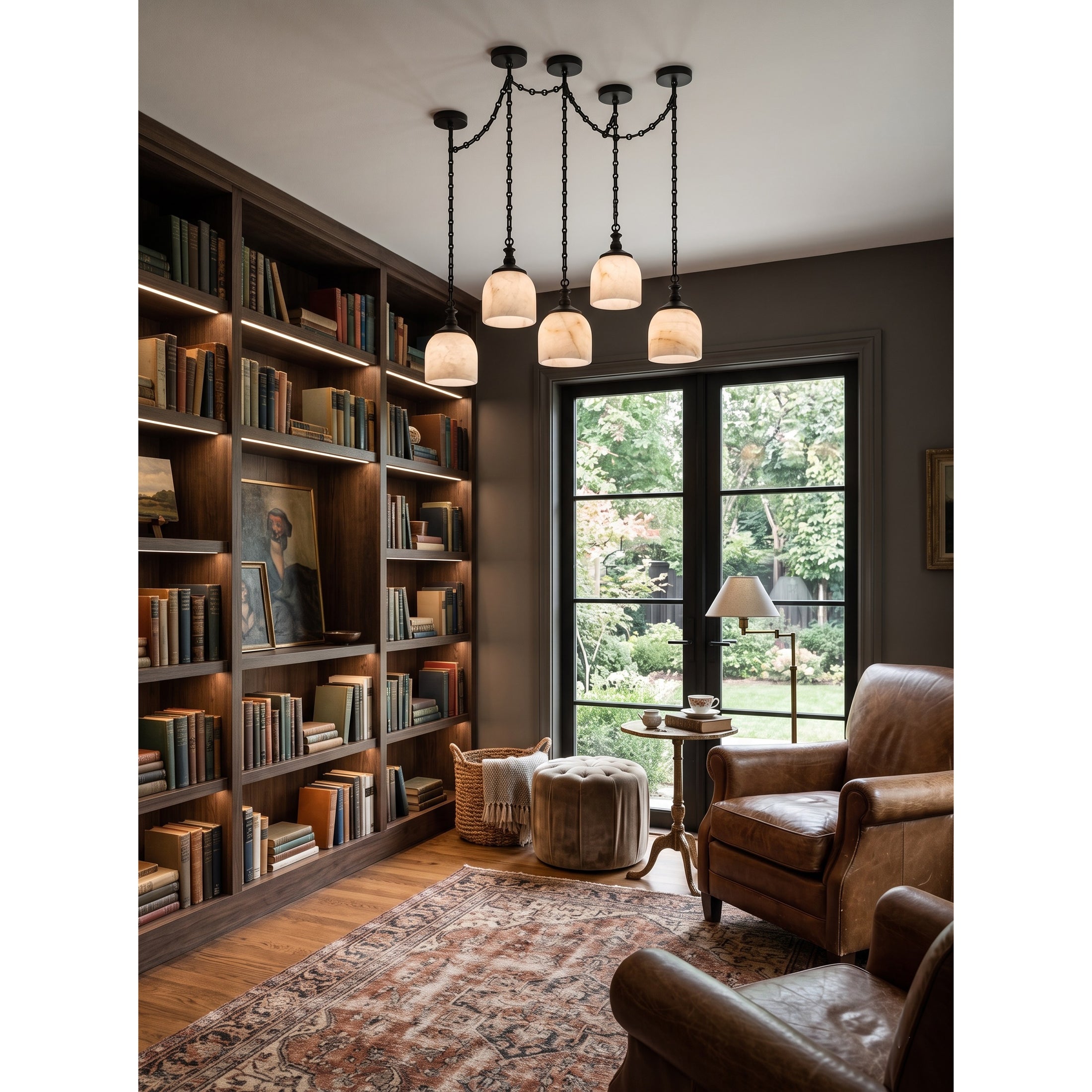 Chart Chain Alabaster Chandelier