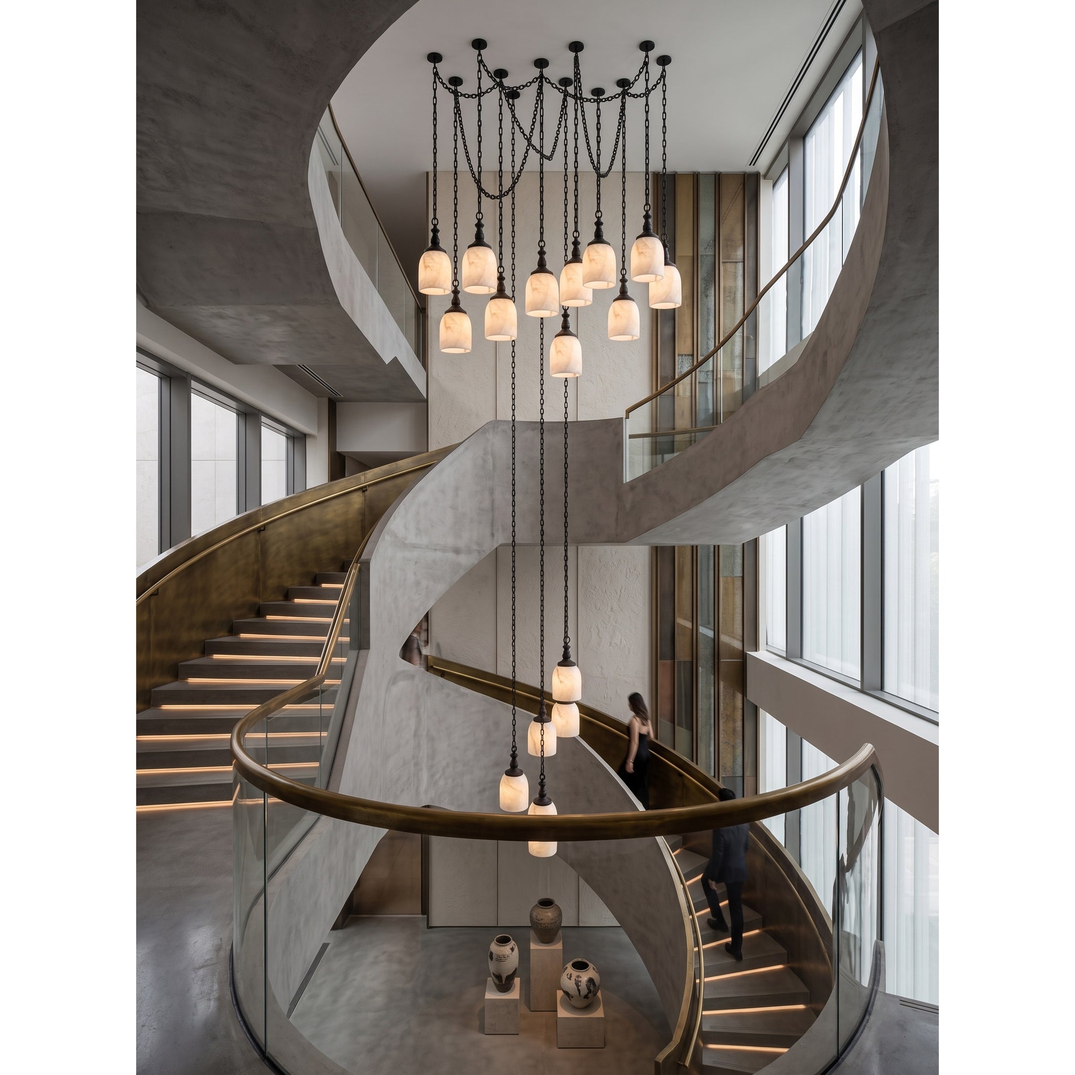 Chart Chain Alabaster Chandelier