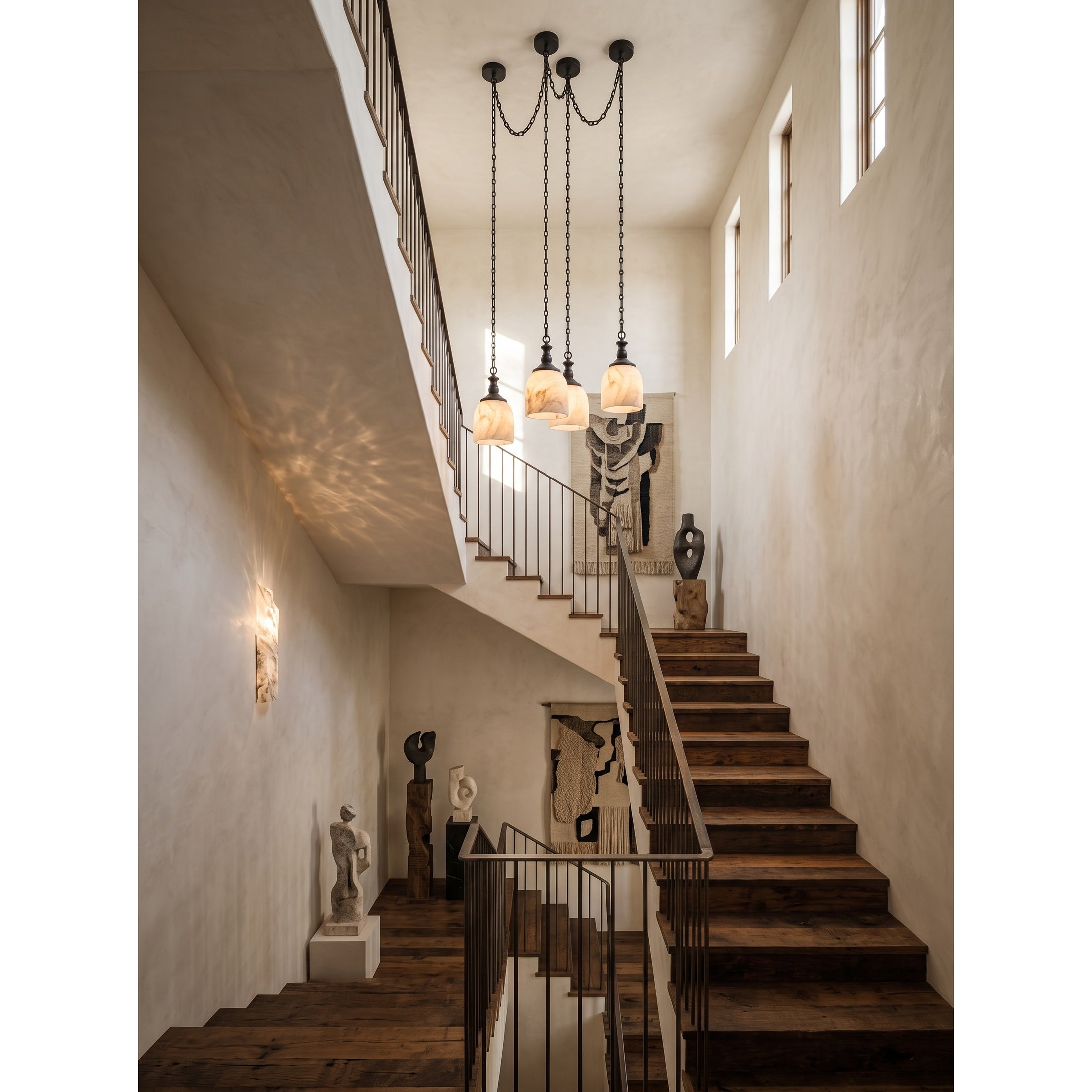 Chart Chain Alabaster Chandelier
