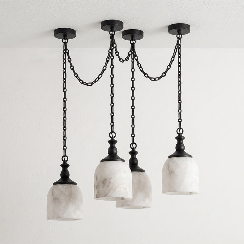 Chart Chain Alabaster Chandelier