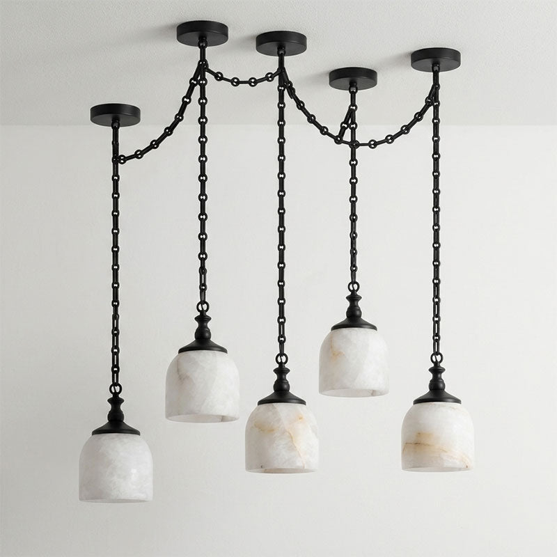Chart Chain Alabaster Chandelier