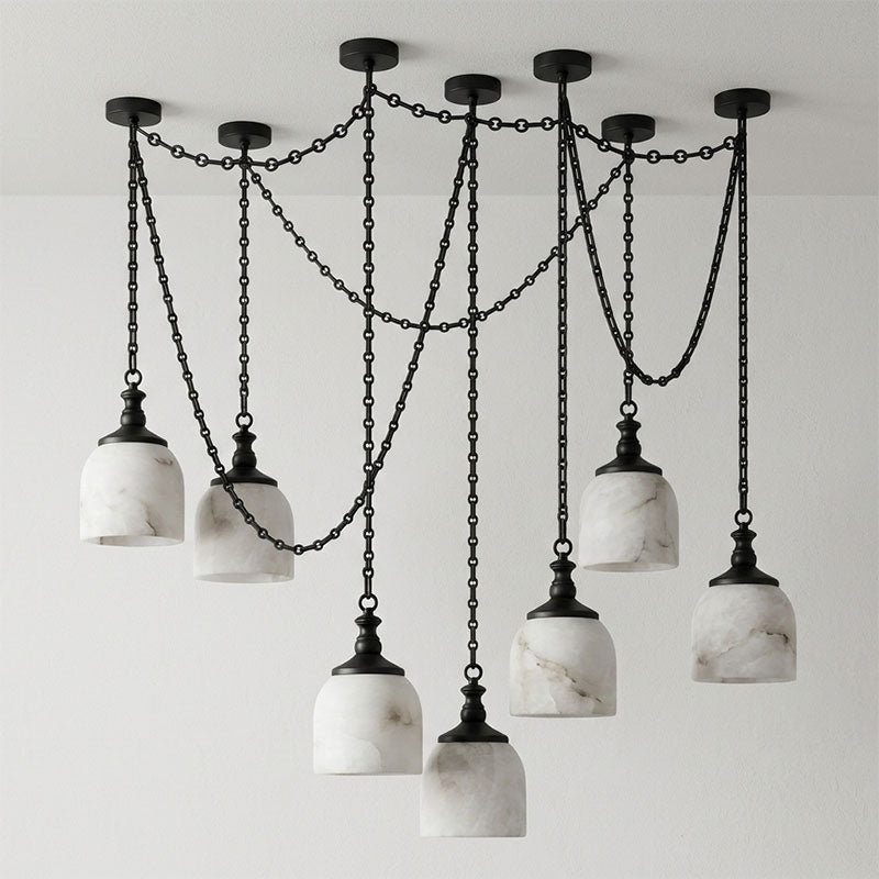 Chart Chain Alabaster Chandelier