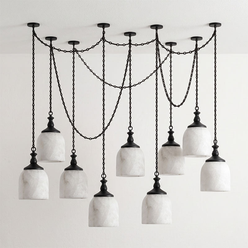 Chart Chain Alabaster Chandelier