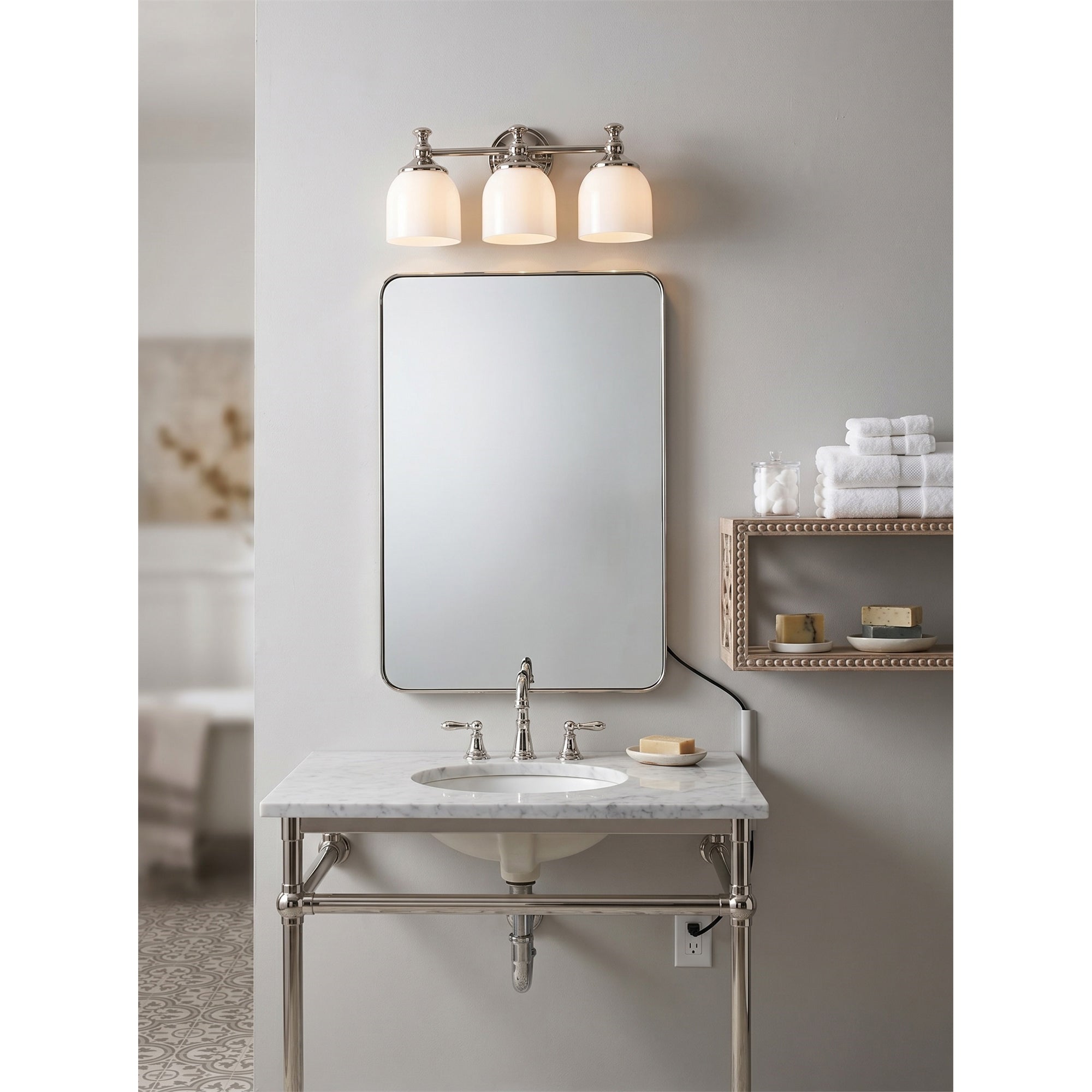 Chart Glass Plug-in Wall Sconce