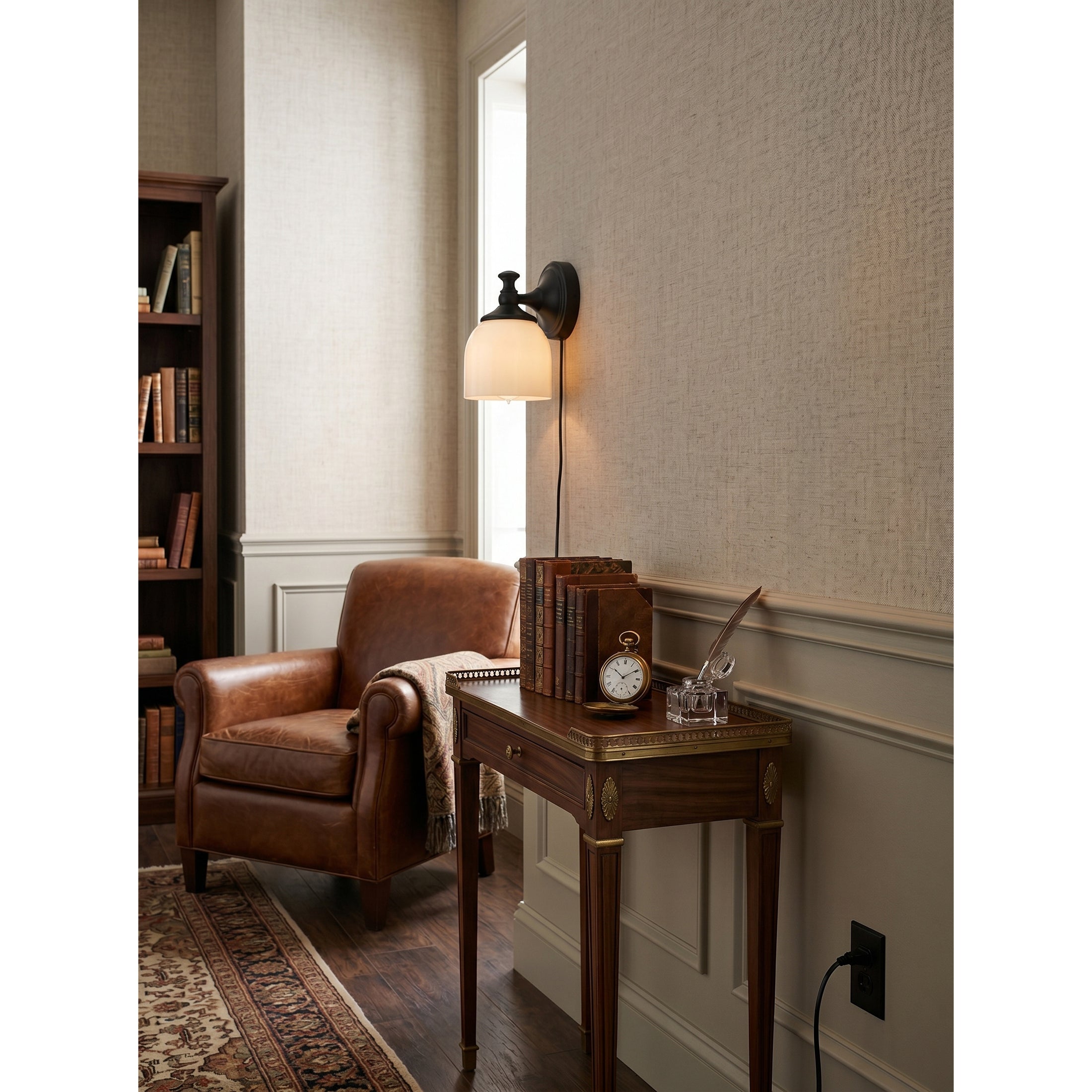 Chart Glass Plug-in Wall Sconce