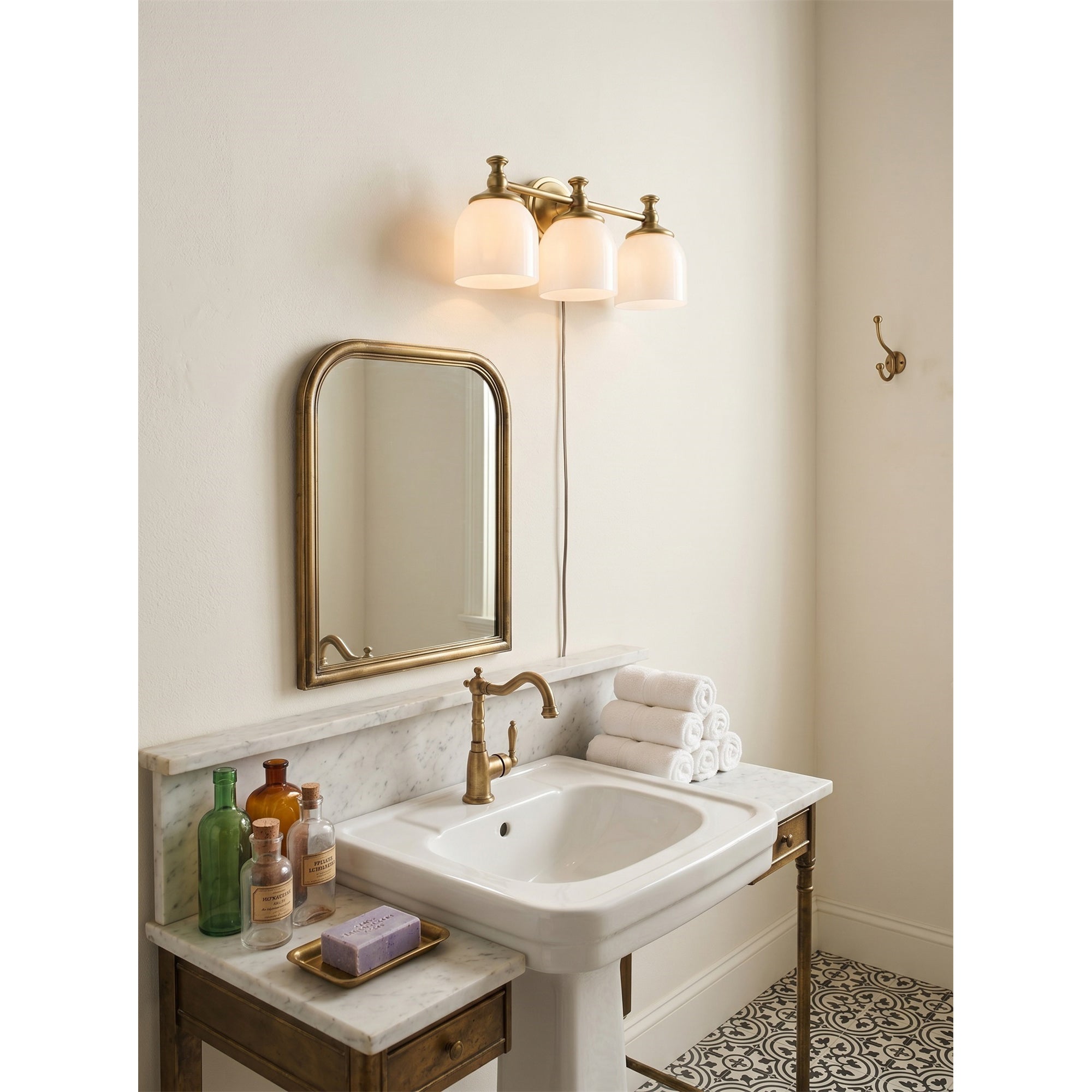 Chart Glass Plug-in Wall Sconce