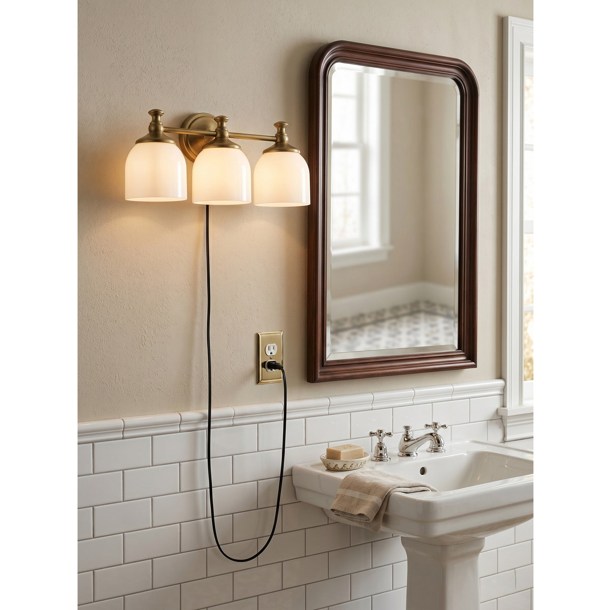 Chart Glass Plug-in Wall Sconce