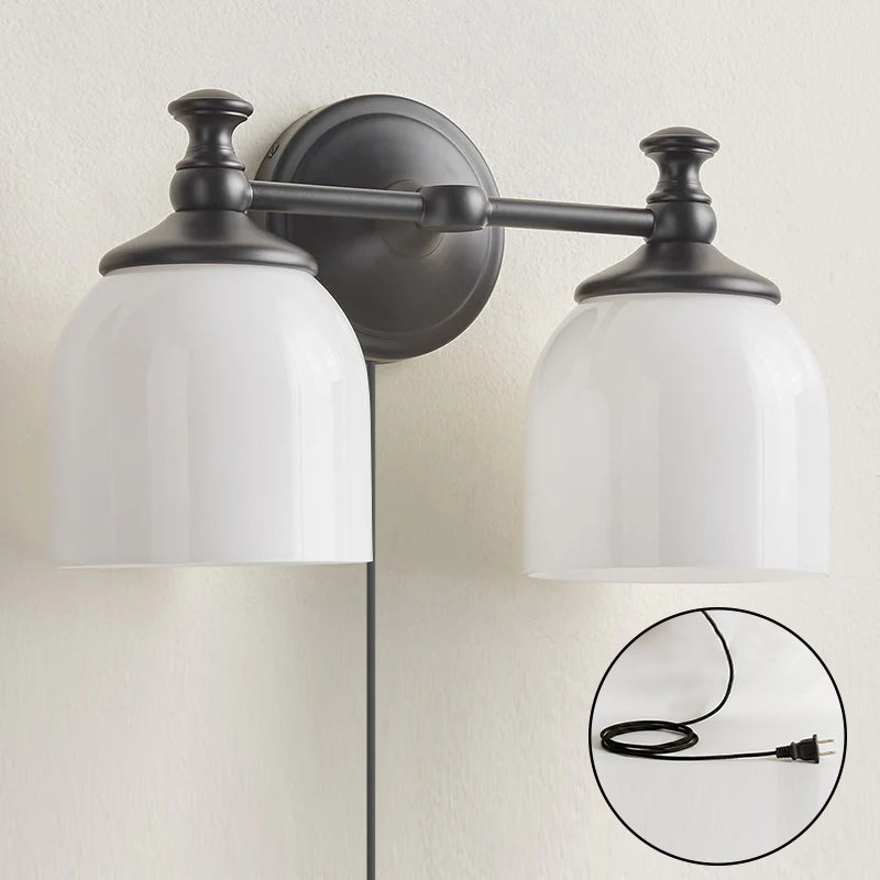 Chart Glass Plug-in Wall Sconce