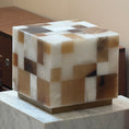 Load image into Gallery viewer, Checkerboard Alabaster Table Lamp
