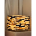 Load image into Gallery viewer, Checkerboard Alabaster Table Lamp

