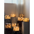 Load image into Gallery viewer, Checkerboard Alabaster Table Lamp
