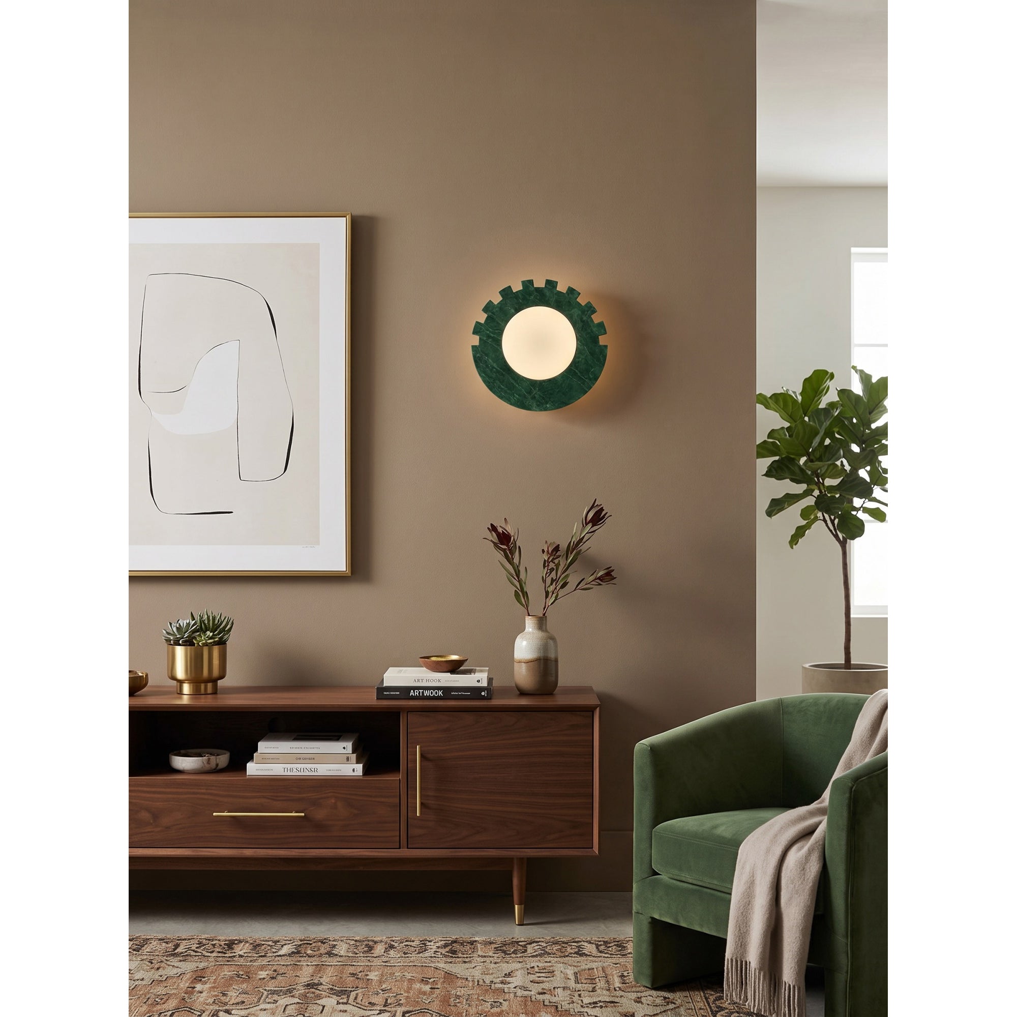 Checkered Disc Wall Sconce