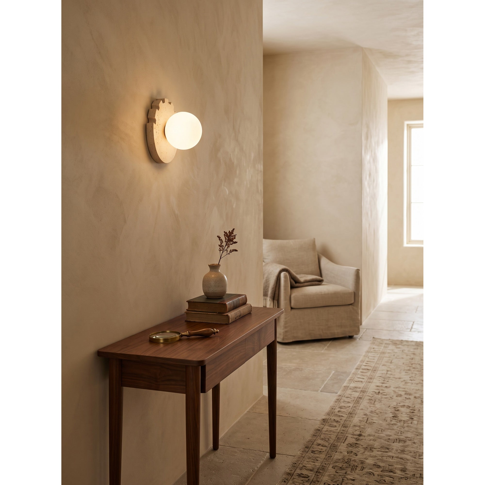 Checkered Disc Wall Sconce