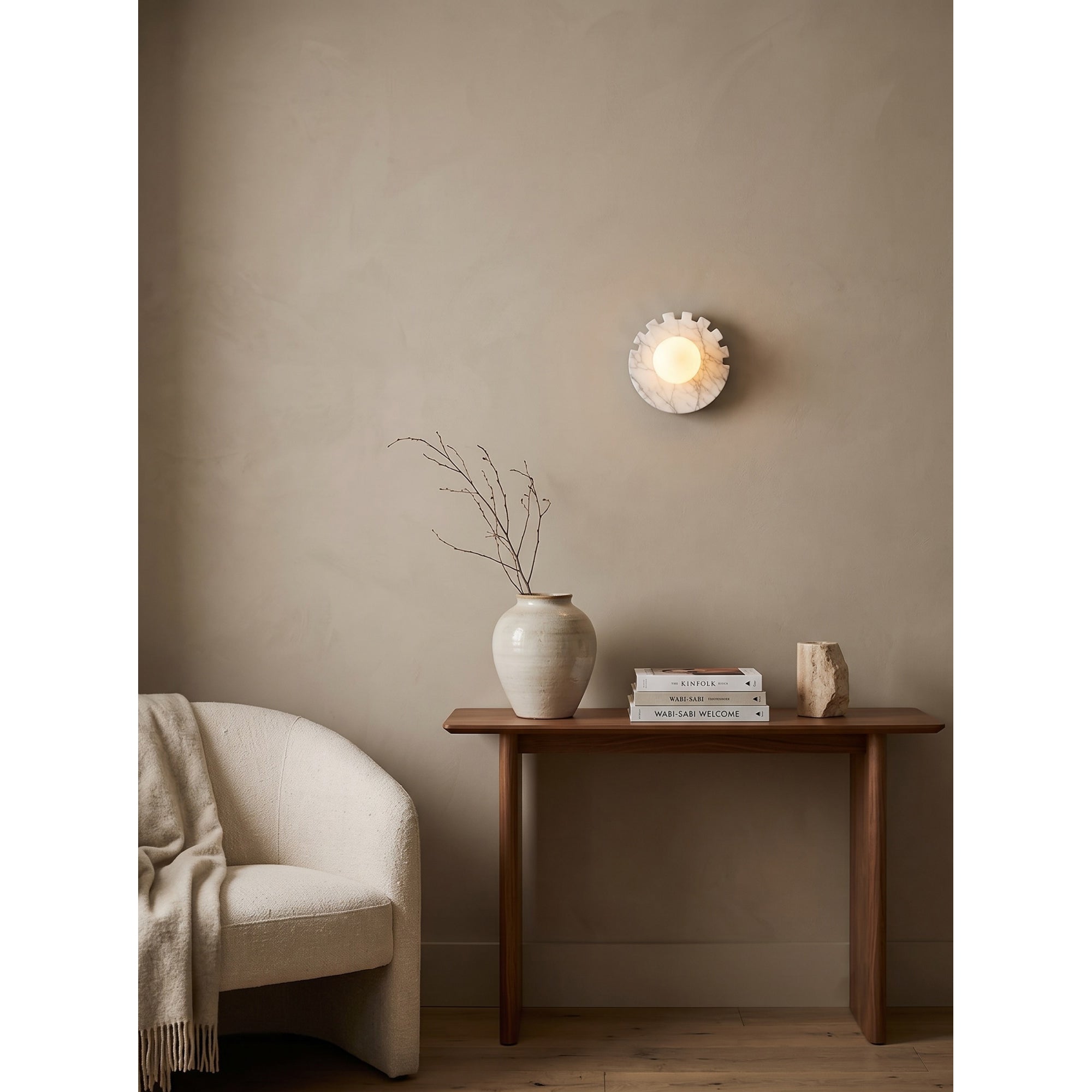 Checkered Disc Wall Sconce