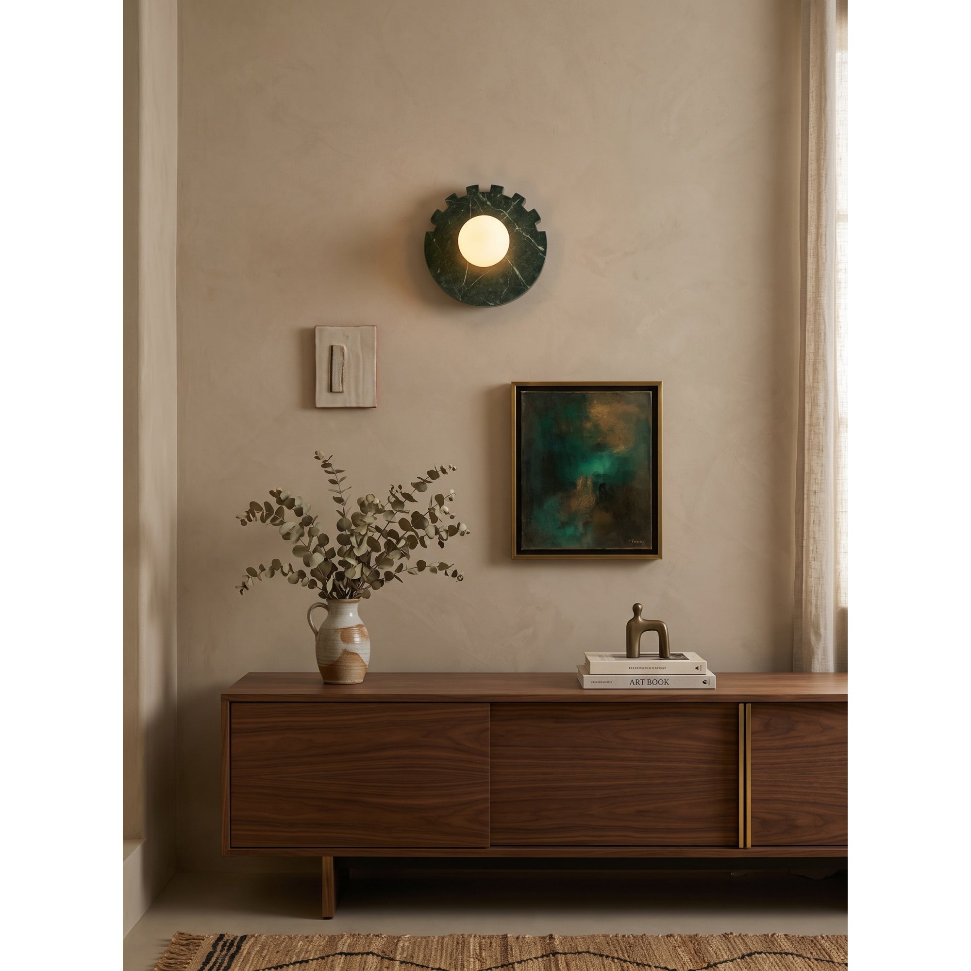 Checkered Disc Wall Sconce