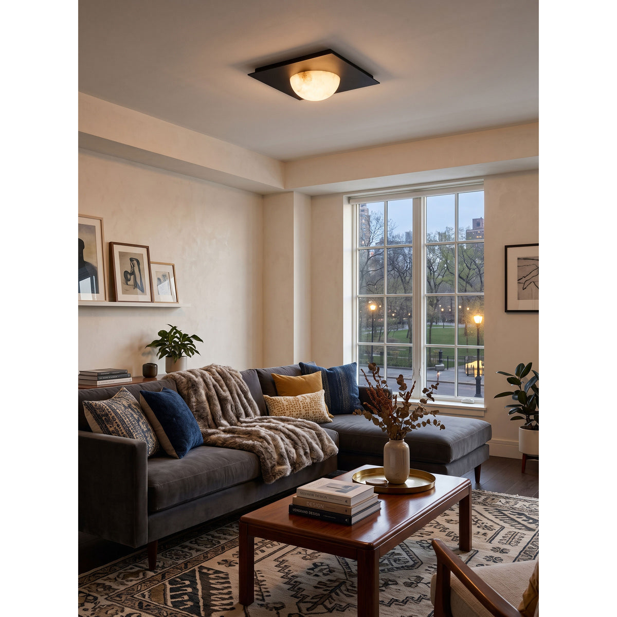 Chelsea Alabaster Flush Mount Ceiling Light