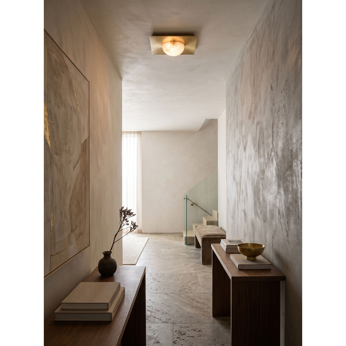 Chelsea Alabaster Flush Mount Ceiling Light