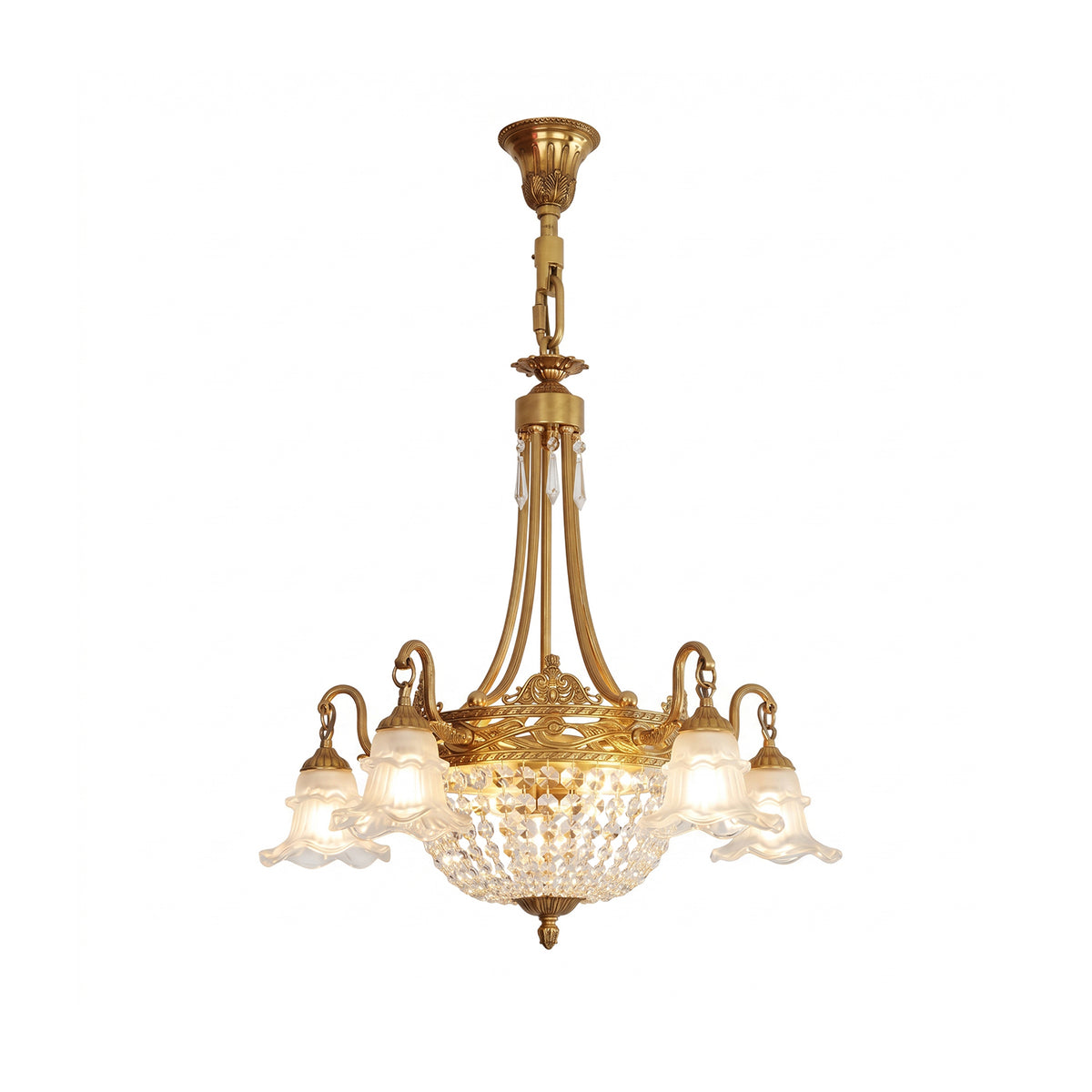 Cliveden Tulip Basket Chandelier