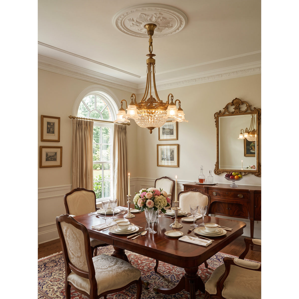Cliveden Tulip Basket Chandelier