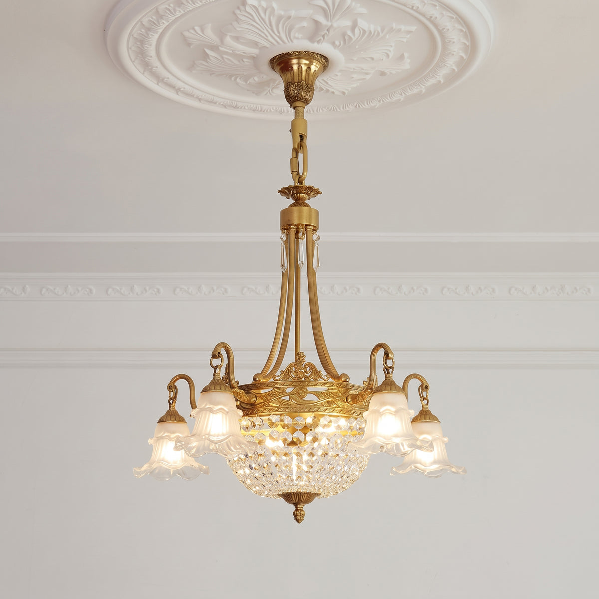 Cliveden Tulip Basket Chandelier