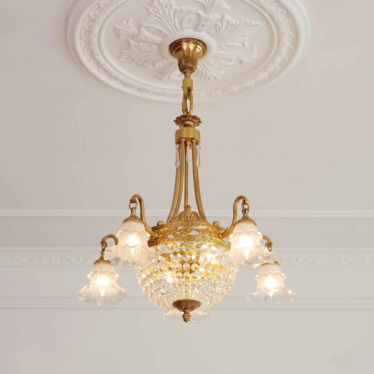 Cliveden Tulip Basket Chandelier