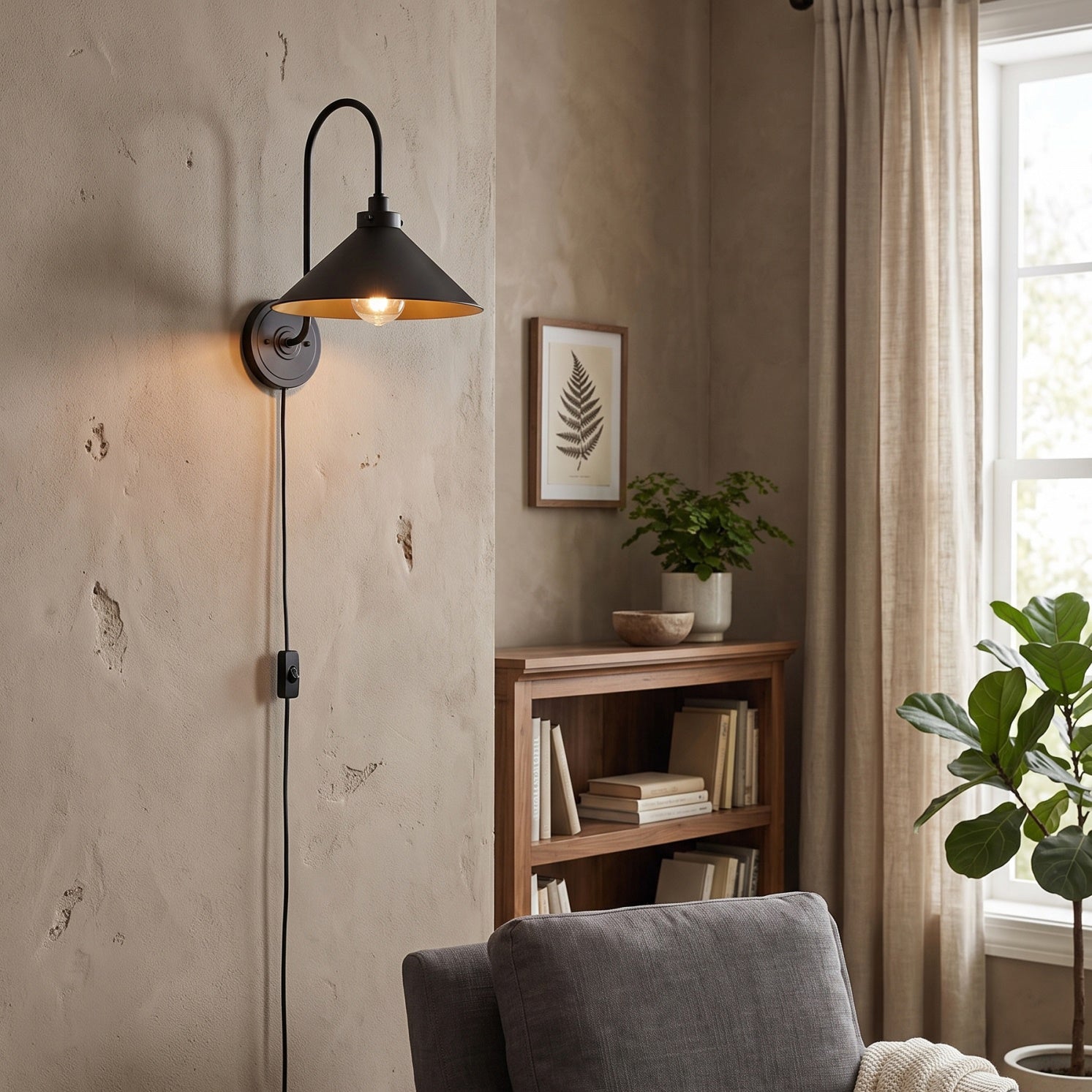 Clivedon Plug-in Wall Sconce