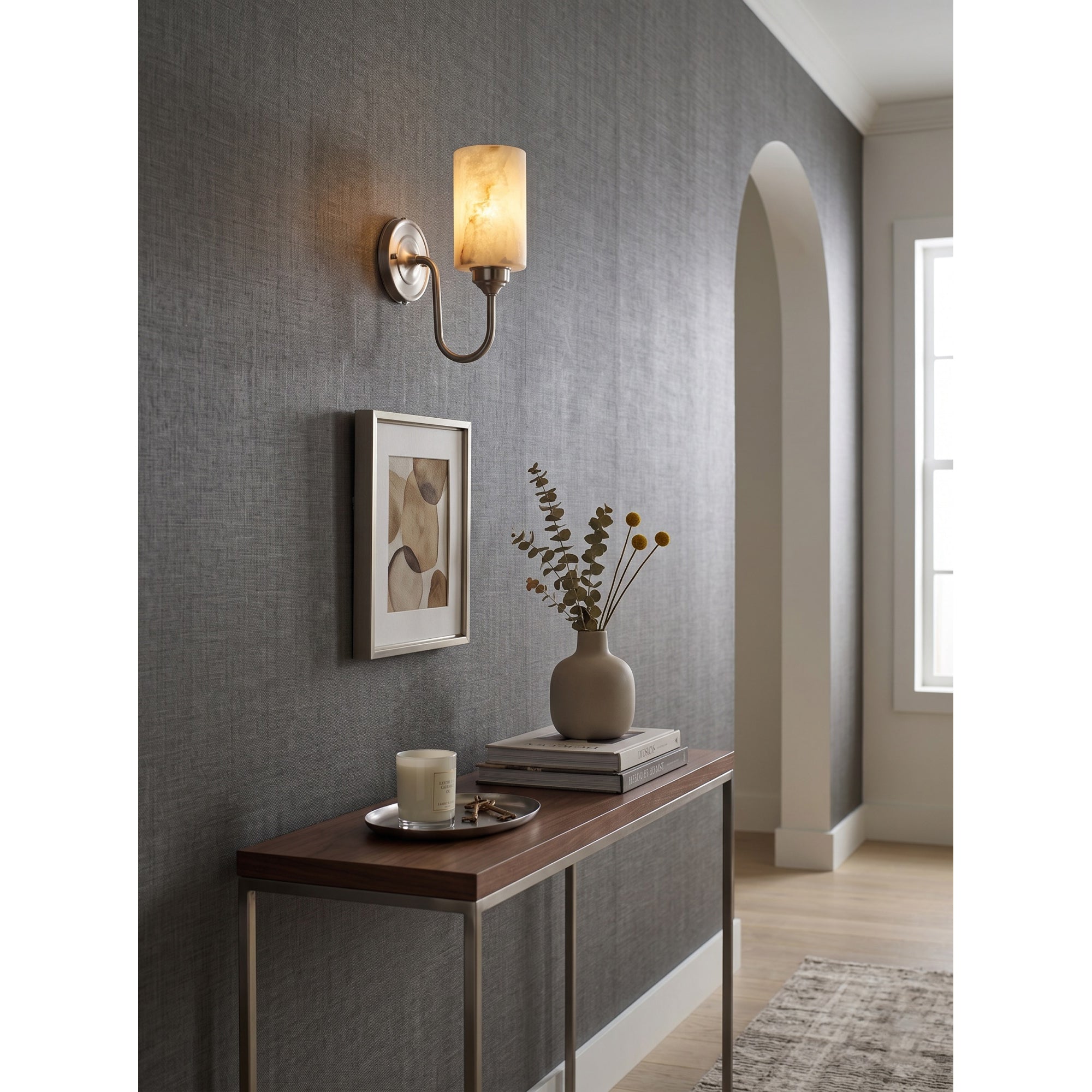 Clyde Alabaster Wall Sconce