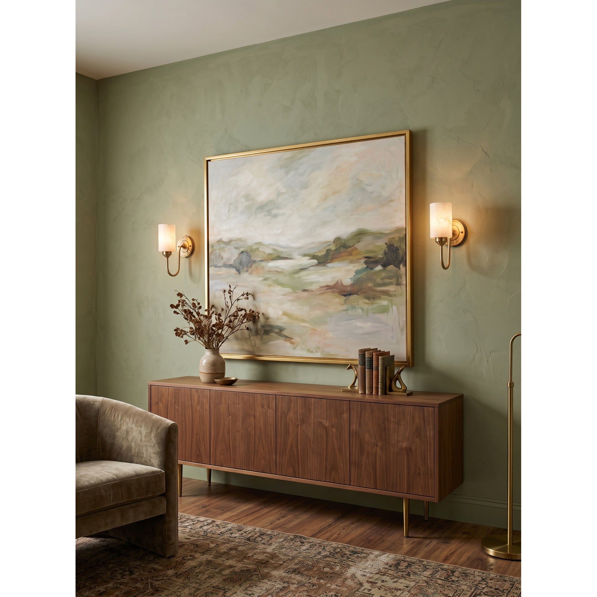 Clyde Alabaster Wall Sconce