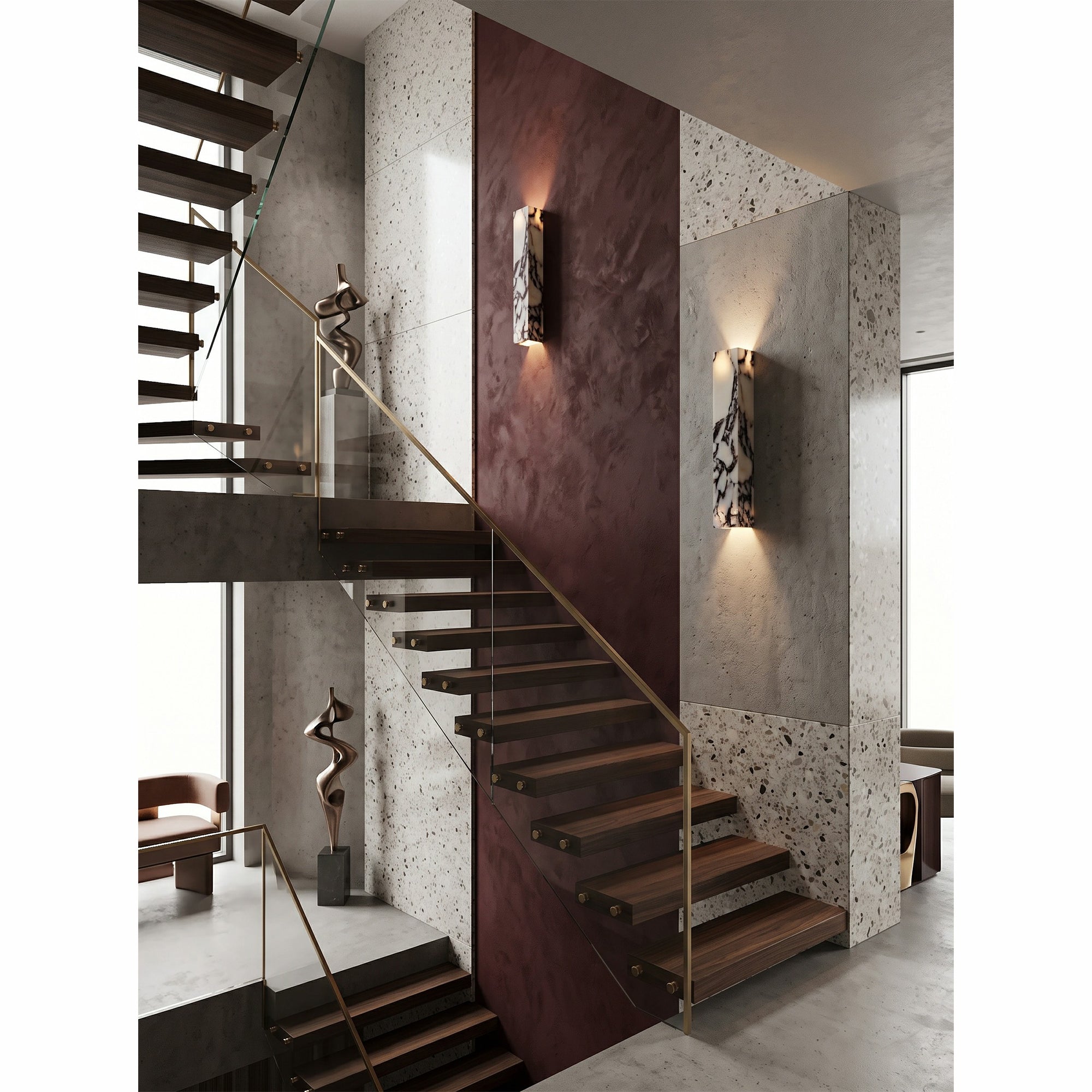 Corvessa Marble Wall Sconce