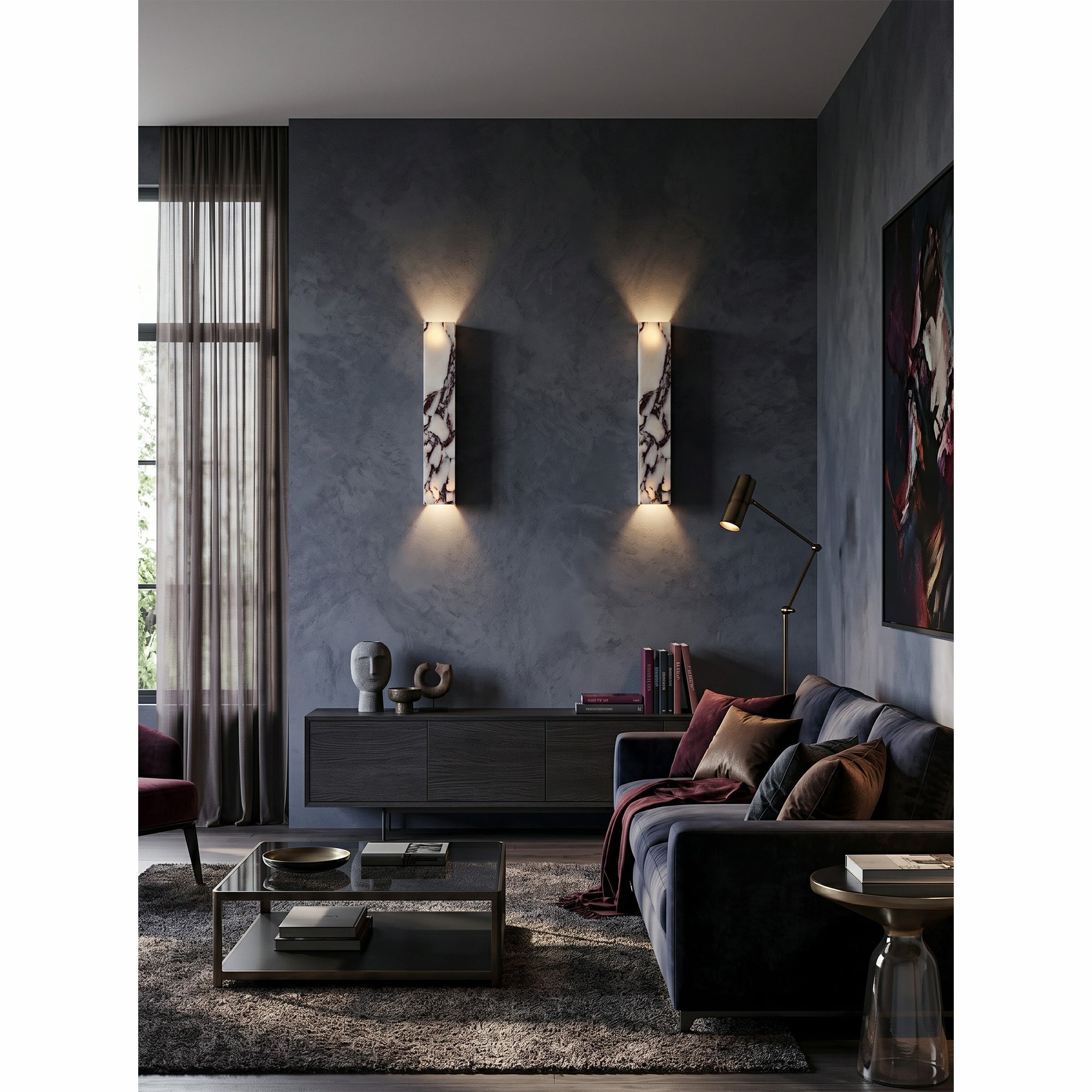 Corvessa Marble Wall Sconce