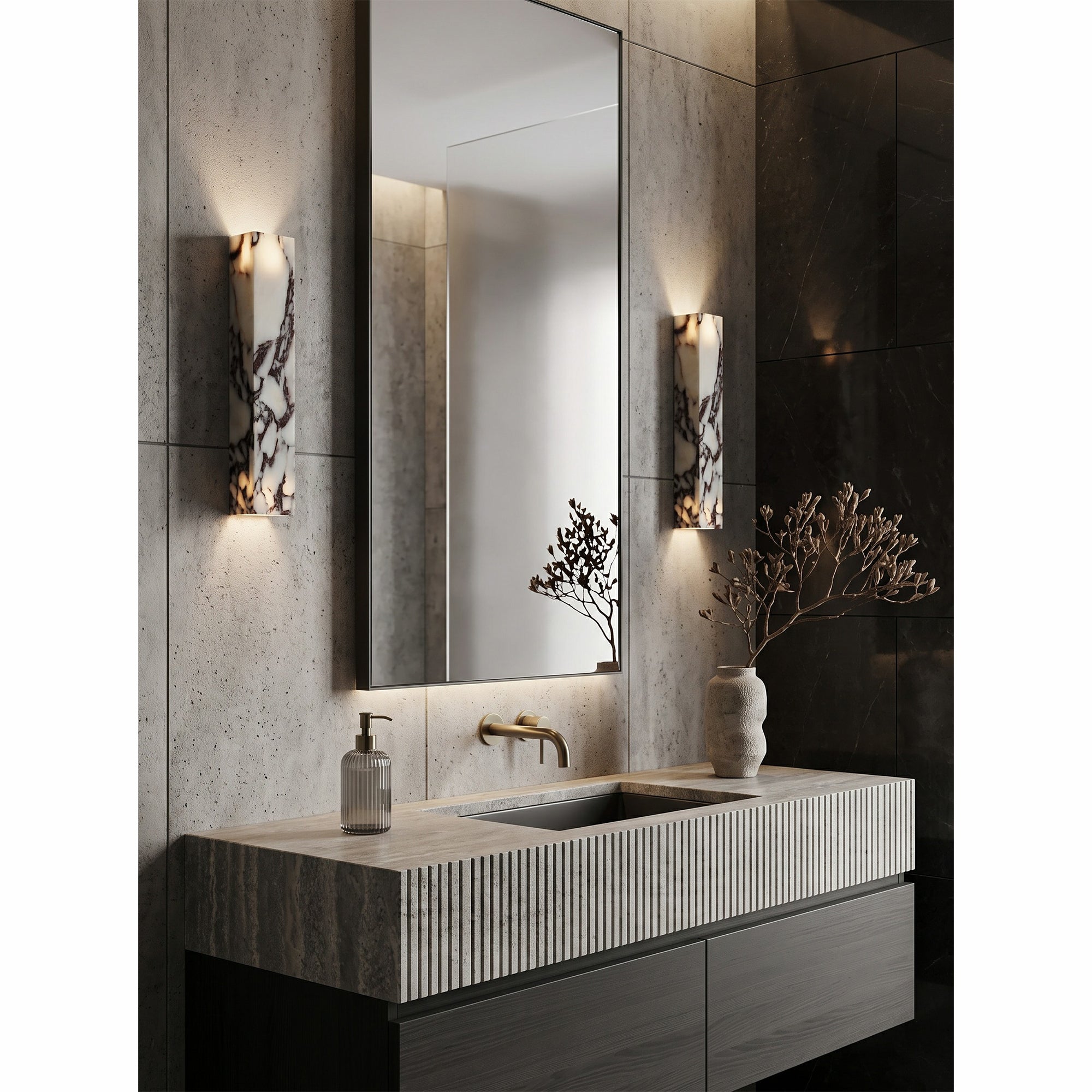 Corvessa Marble Wall Sconce